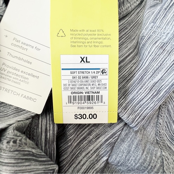 All in Motion Men's Cozy Soft Stretch 1/4 Zip Pullover | NWT - Picture 12 of 15